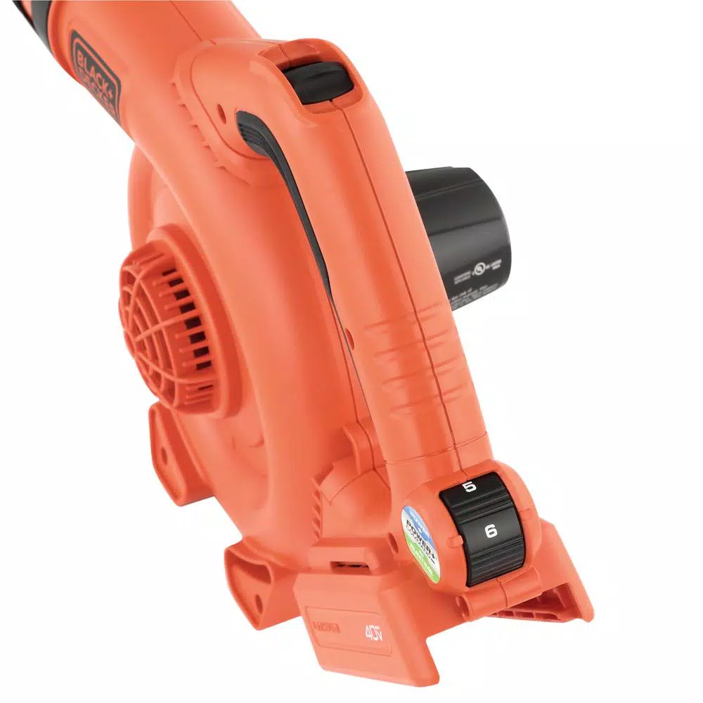 Leaf Blowers BLACK+DECKER 120 MPH 90 CFM 40V MAX Lithium-Ion Cordless Handheld Leaf Sweeper (Tool Only) - Image 5