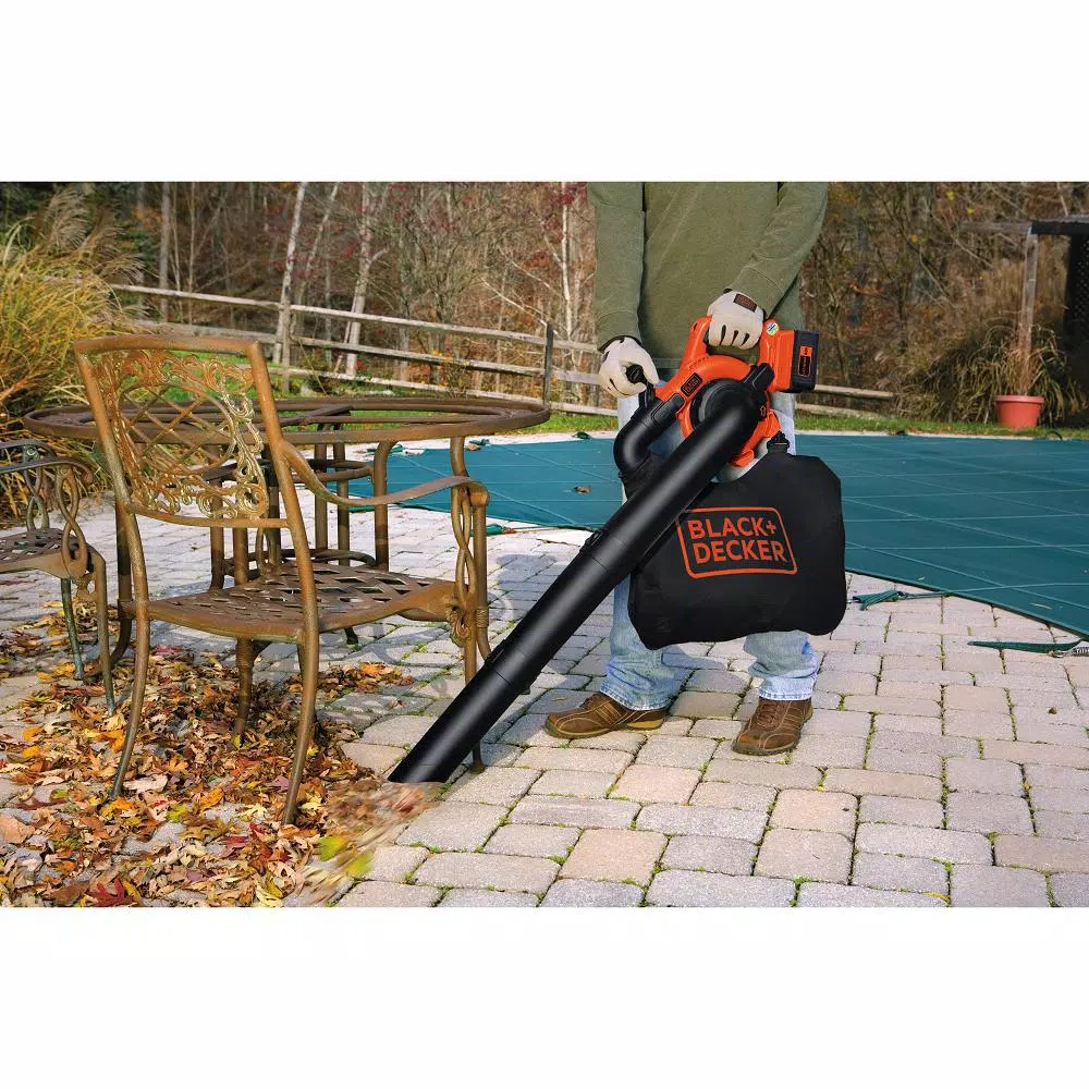 Leaf Blowers BLACK+DECKER 120 MPH 90 CFM 40V MAX Lithium-Ion Cordless Handheld Leaf Sweeper/Vacuum With (1) 1.5Ah Battery And Charger Included - Image 10