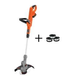 Trimmers BLACK+DECKER 12 In. 20V MAX Lithium-Ion Cordless 2-in-1 String Grass Trimmer/Lawn Edger With Bonus 3-Pack Of Spools Included