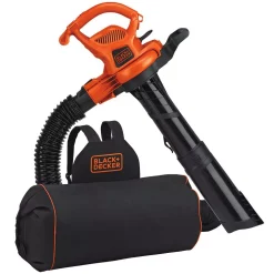 Leaf Blowers BLACK+DECKER 250 MPH 400 CFM 12 Amp 3-in-1 Corded Electric Backpack Leaf Blower/Vac/Mulcher