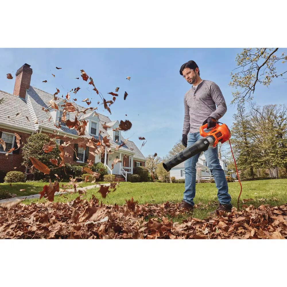Leaf Blowers BLACK+DECKER 140 MPH 450 CFM 9 Amp Corded Electric Axial Leaf Blower - Image 10