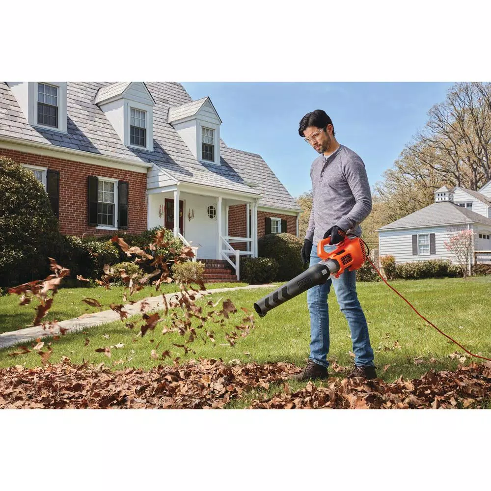 Leaf Blowers BLACK+DECKER 140 MPH 450 CFM 9 Amp Corded Electric Axial Leaf Blower - Image 6