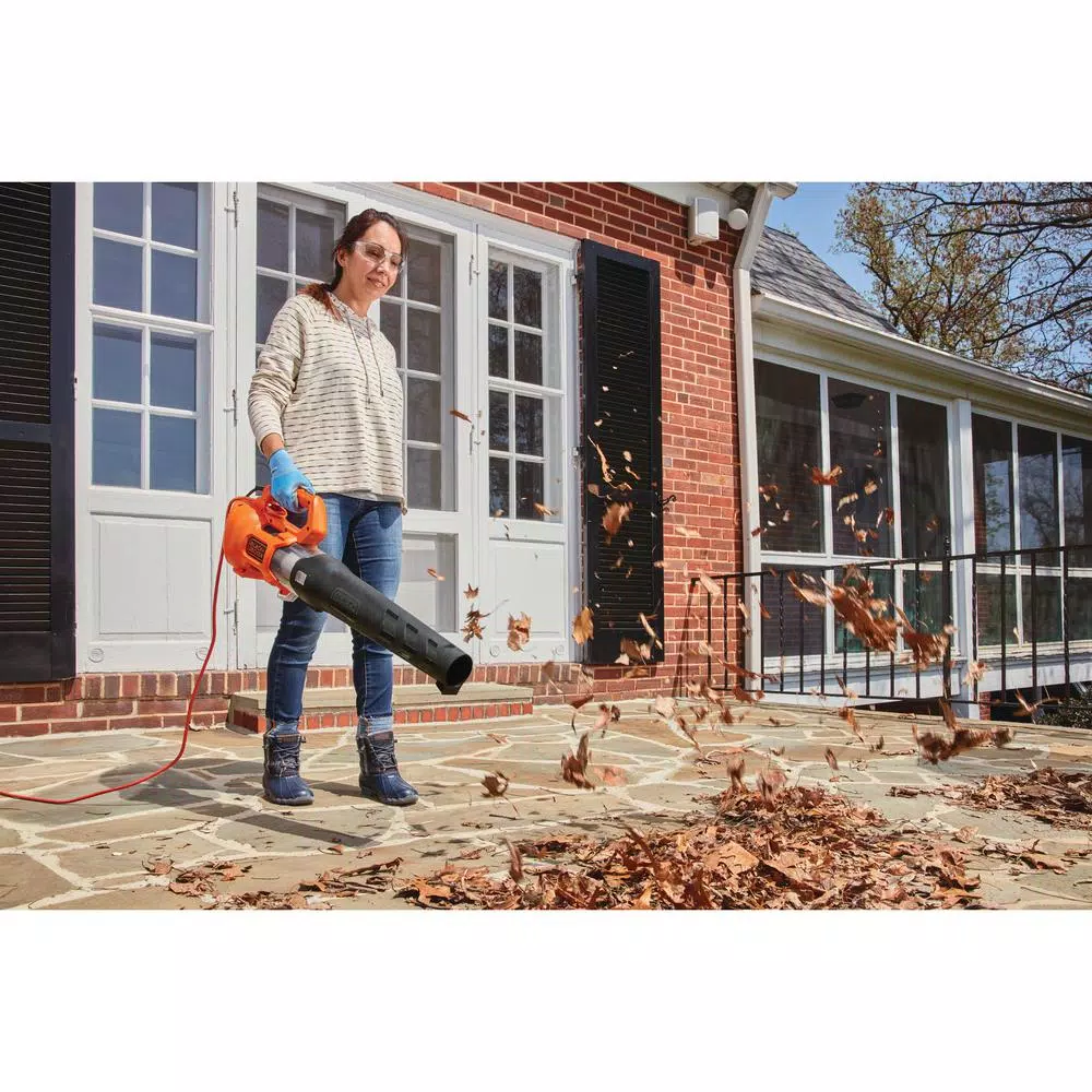 Leaf Blowers BLACK+DECKER 140 MPH 450 CFM 9 Amp Corded Electric Axial Leaf Blower - Image 12