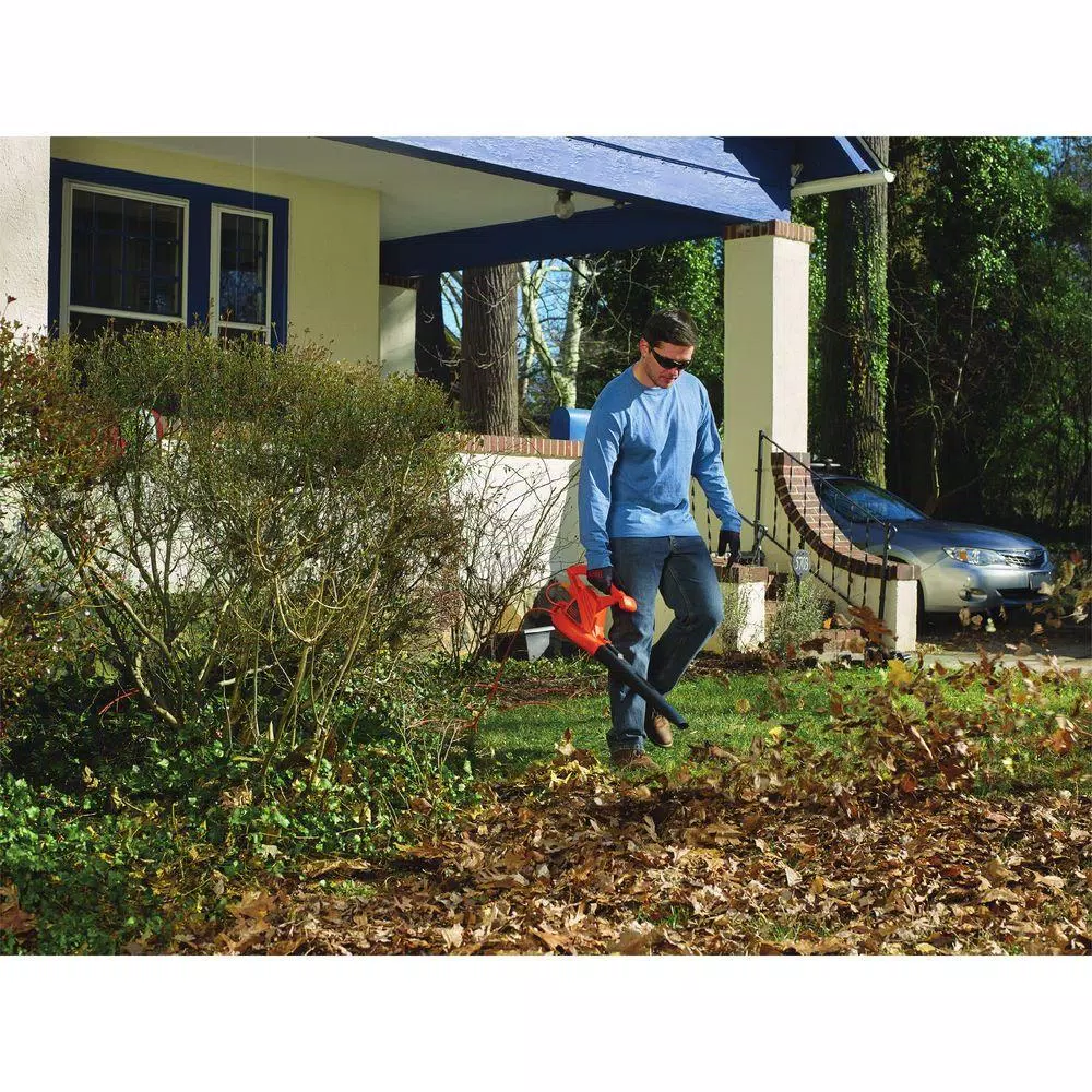 Leaf Blowers BLACK+DECKER 180 MPH 220 CFM 7-Amp Corded Electric Handheld Leaf Blower - Image 5