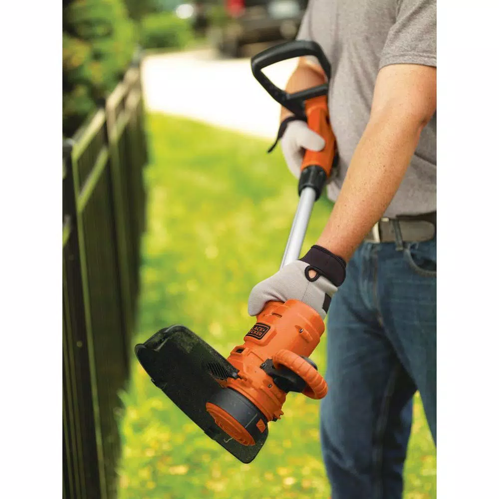 Trimmers BLACK+DECKER 14 In. 6.5-Amp Corded Electric Straight Shaft Single Line 2-in-1 String Grass Trimmer/Lawn Edger - Image 7