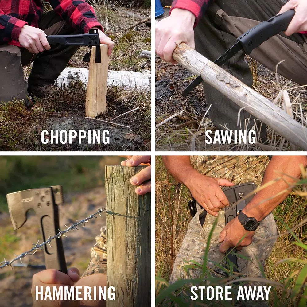 Garden Tools Camillus Camtrax 12 In. Glass Filled Nylon Handle 3-in-1 Hatchet, Folding Saw And Hammer With Molded Sheath - Image 11