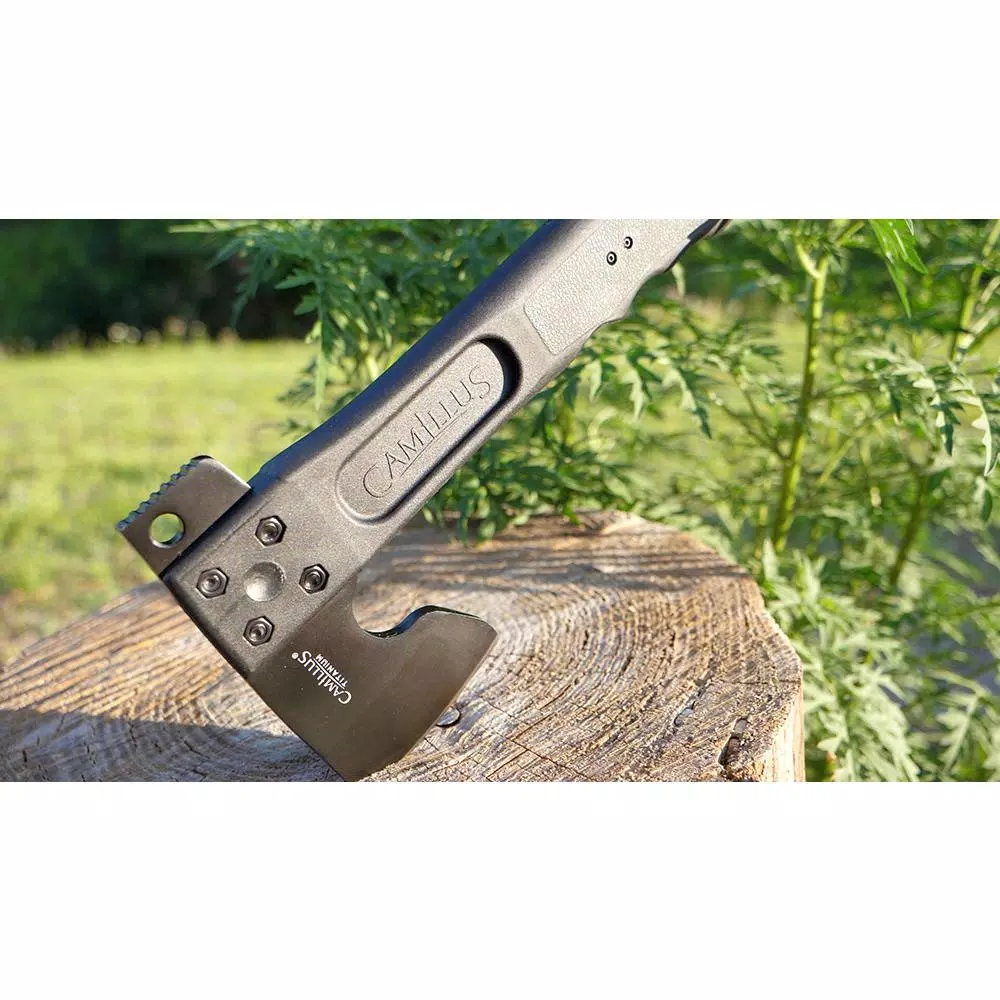 Garden Tools Camillus Camtrax 12 In. Glass Filled Nylon Handle 3-in-1 Hatchet, Folding Saw And Hammer With Molded Sheath - Image 3