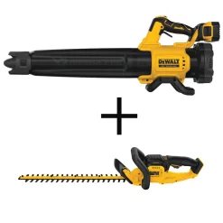 Leaf Blowers DEWALT 125 MPH 450 CFM 20V MAX Cordless Brushless Blower W/(1) 5.0Ah Battery & Charger W/ Bonus 22 In 20V Trimmer (Tool Only)