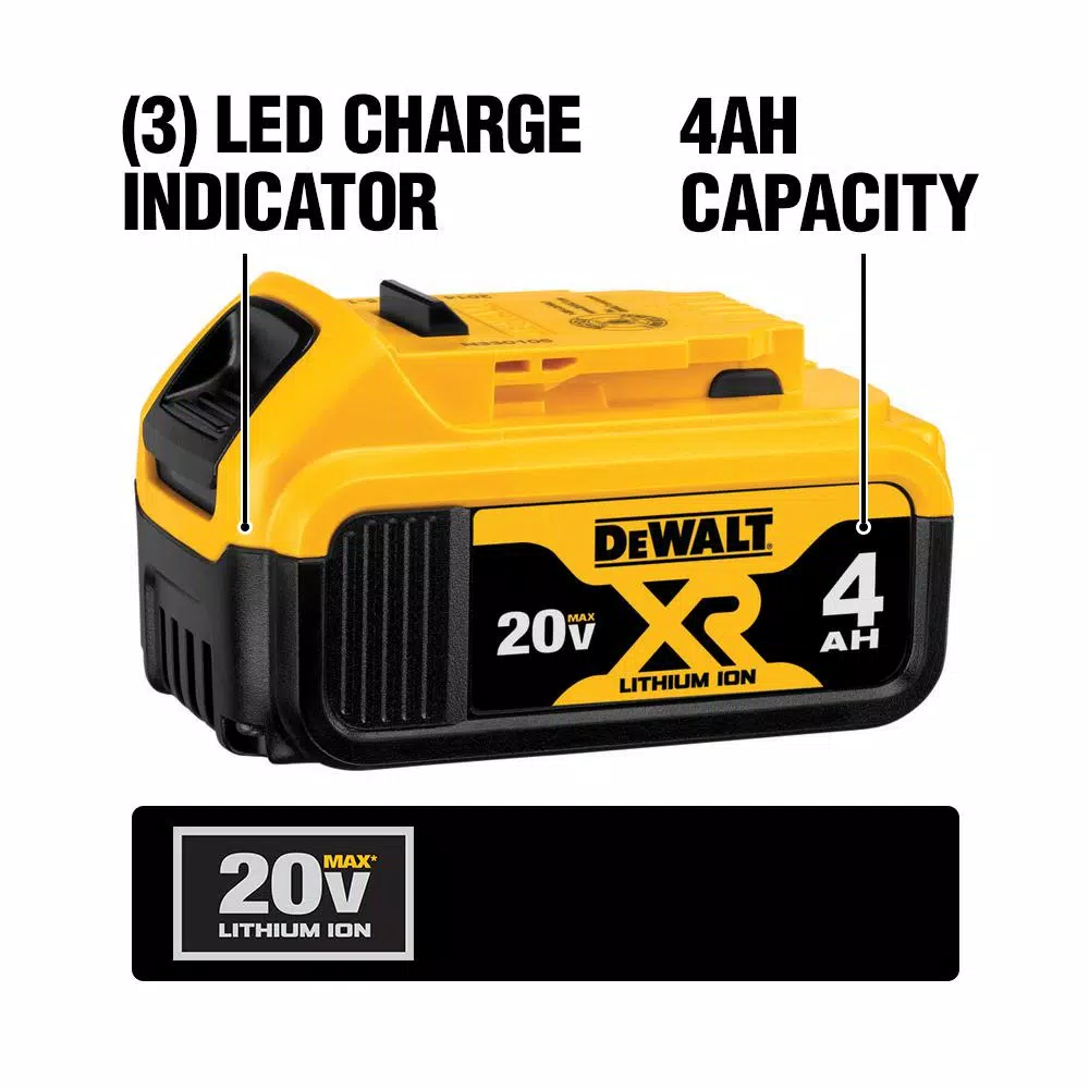 Leaf Blowers DEWALT 20-Volt MAX Cordless Compact Jobsite Blower 135 MPH 100 CFM With (1) 20-Volt 4.0Ah Battery - Image 4