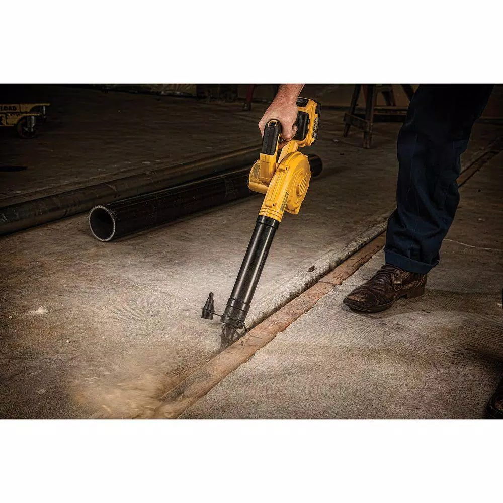 Leaf Blowers DEWALT 20-Volt MAX Cordless Compact Jobsite Blower 135 MPH 100 CFM With (1) 20-Volt 3.0Ah Battery - Image 9