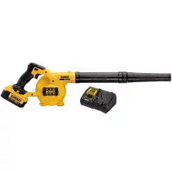 Leaf Blowers DEWALT 20-Volt MAX Cordless Compact Jobsite Blower 135 MPH 100 CFM With (1) 20-Volt 4.0Ah Battery & Charger