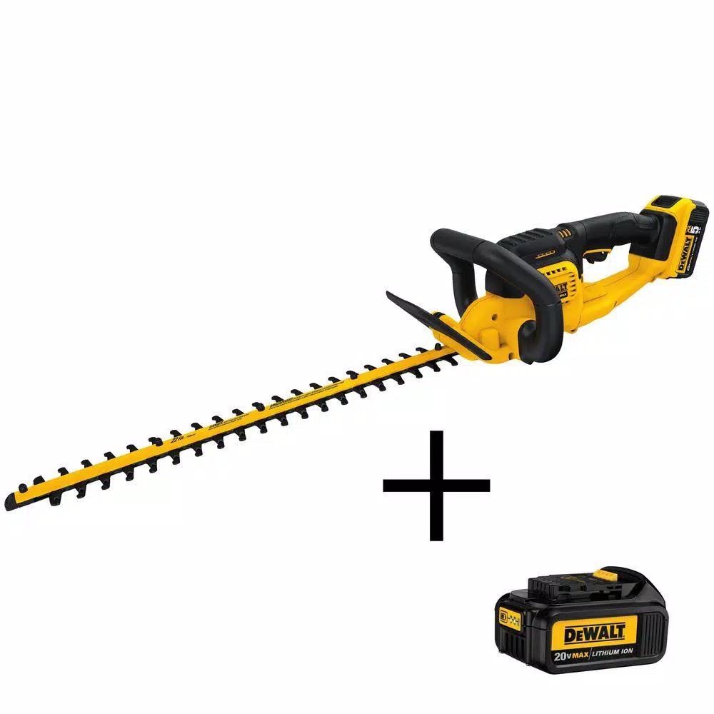 Trimmers DEWALT 22 In. 20V MAX Lithium-Ion Cordless Hedge Trimmer With (1) 5.0Ah Battery, (1) 3.0Ah Battery And Charger Included
