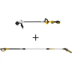 Trimmers DEWALT 20V MAX Lithium-Ion Brushless Cordless String Trimmer With Bonus 8 In. 20-Volt MAX Pole Saw (Tool Only)