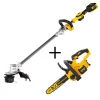 Trimmers DEWALT 20V MAX Brushless Cordless String Trimmer With Bonus 12 In. 20V Cordless Brushless Chainsaw (Tool Only)