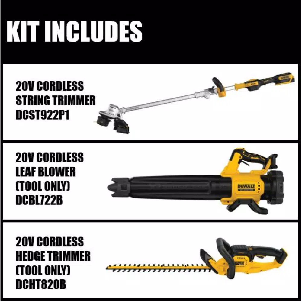 Trimmers DEWALT 14 In. 20V MAX Brushless Cordless String Trimmer With Bonus 20V Blower (Tool Only) And 20V Hedge Trimmer (Tool Only) - Image 3