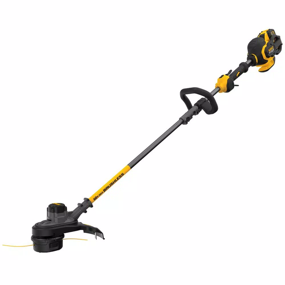 Trimmers DEWALT 15 In. 60V MAX Lithium-Ion Cordless FLEXVOLT Brushless String Grass Trimmer With (1) 3.0Ah Battery And Charger Included