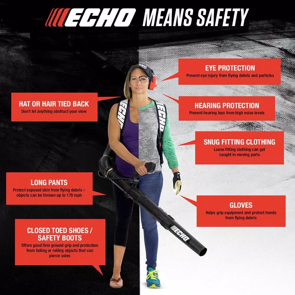 Leaf Blowers ECHO 191 MPH 354 CFM 25.4 Cc Gas 2-Stroke Cycle Low Noise Handheld Leaf Blower - Image 14