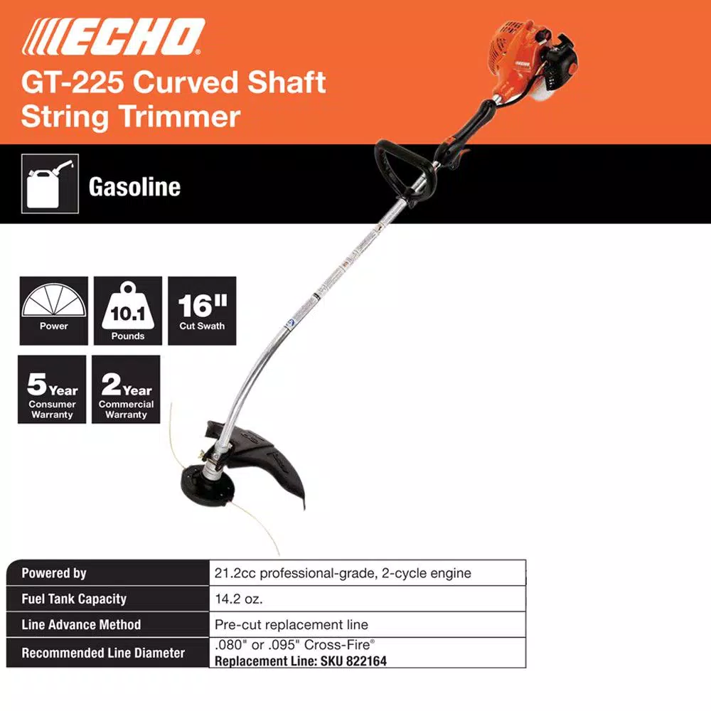 Trimmers ECHO 21.2 Cc Gas 2-Stroke Cycle Curved Shaft Trimmer - Image 3