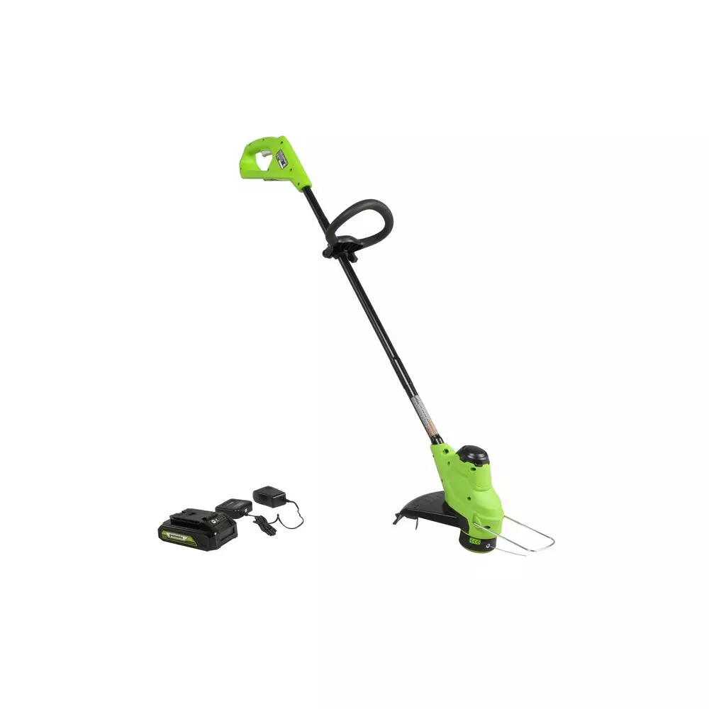 Trimmers Greenworks 10 In. 24-Volt Battery Cordless TORQDRIVE String Trimmer With 2.0 Ah USB Battery And Charger Included ST24B213 - Image 3