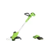 Trimmers Greenworks 11 In. 24-Volt Battery Cordless TORQDRIVE String Trimmer With 2.0 Ah USB Battery And Charger Included ST24B214