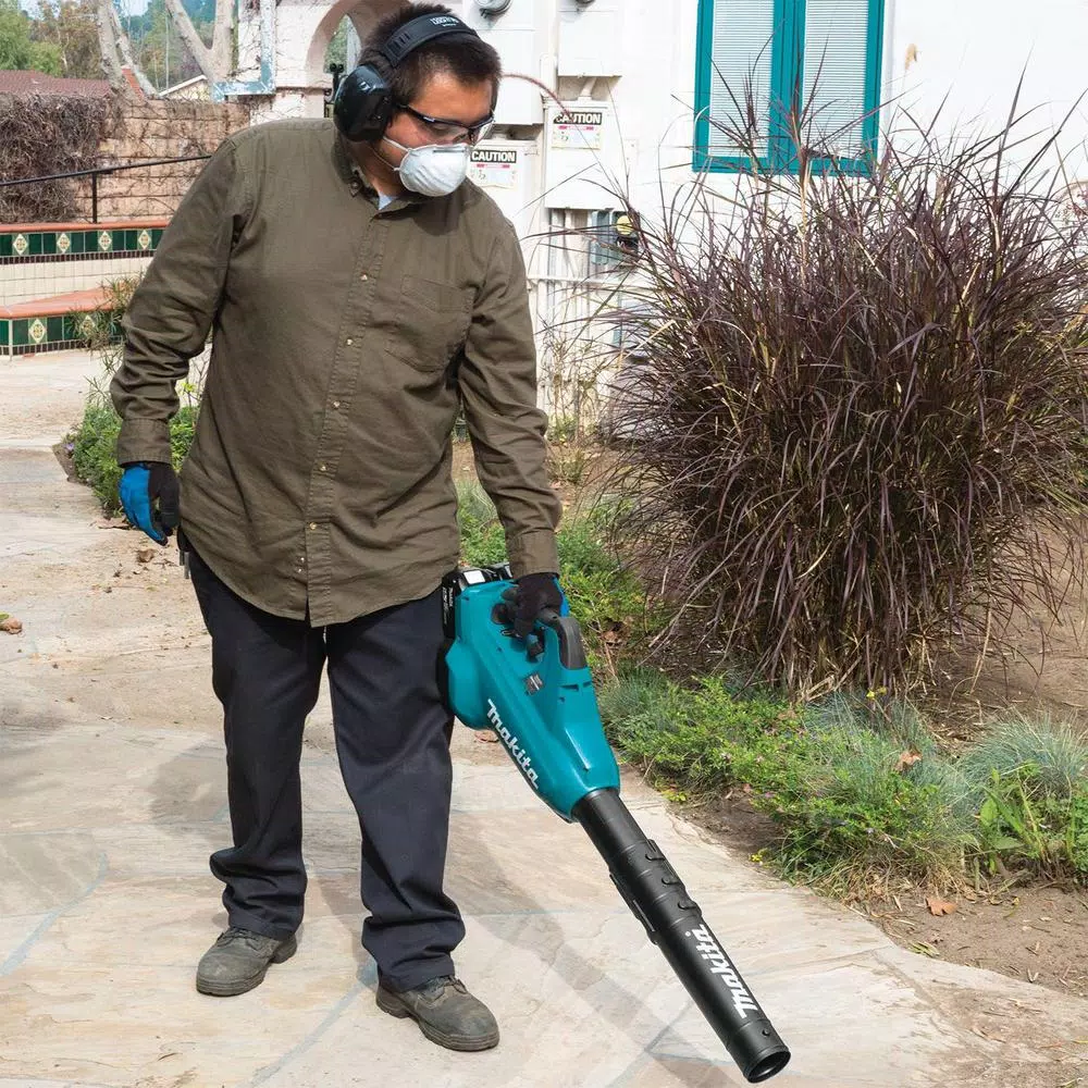 Leaf Blowers Makita 18-Volt X2 (36V) LXT 473 CFM 120 MPH Brushless Cordless Blower Kit With 4 Batteries (5.0Ah) With Flat End Nozzle, XBU02Z - Image 6