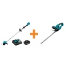 Trimmers Makita 18-Volt LXT Brushless String Trimmer Kit With 1 Battery And Charger With Bonus 22 In. LXT Cordless Hedge Trimmer