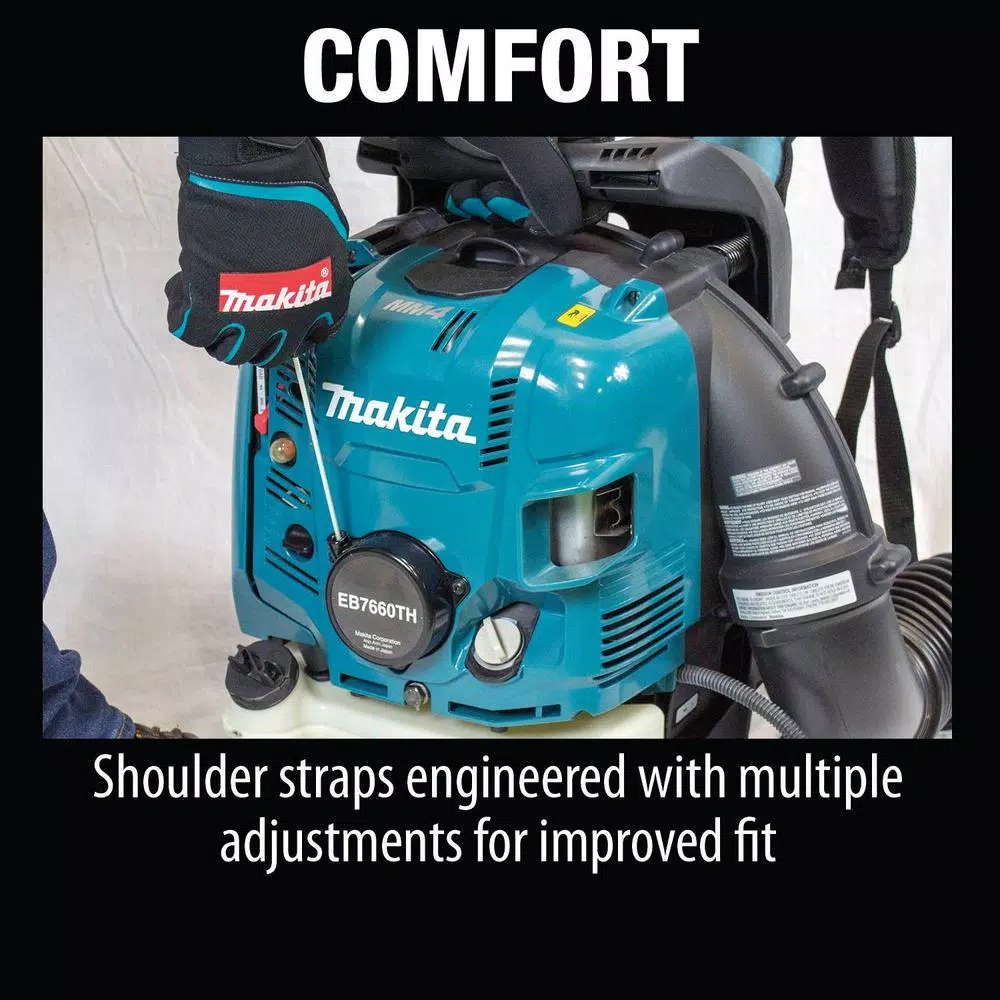 Leaf Blowers Makita 75.6 Cc MM4 206 MPH 706 CFM 4-Stroke Engine Tube Throttle Backpack Blower - Image 11