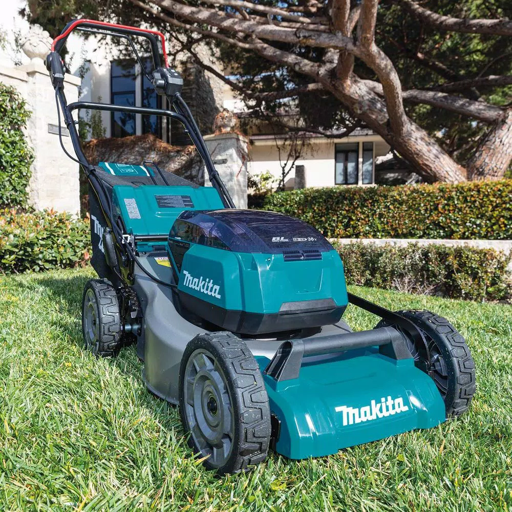 Lawn Mowers Makita 18 In. 18-Volt X2 (36V) LXT Lithium-Ion Cordless Walk Behind Self Propelled Lawn Mower, Tool Only - Image 8