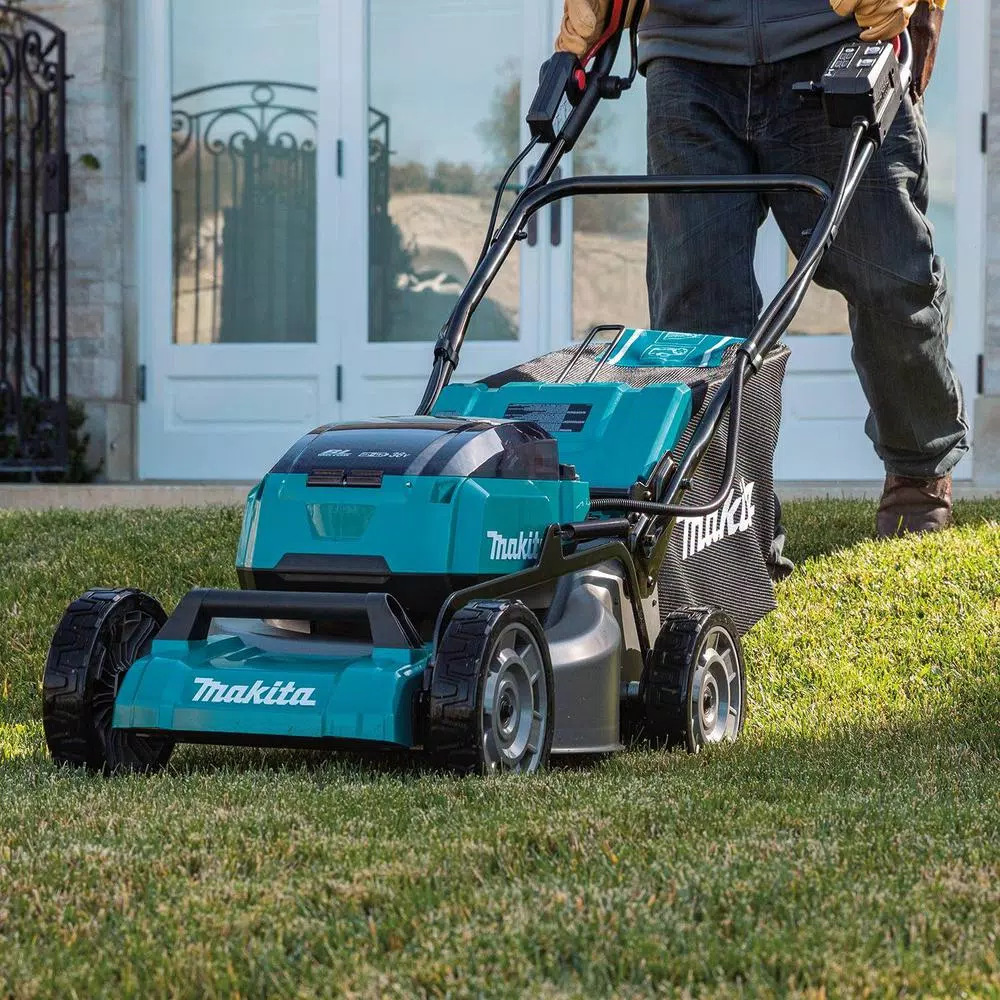 Lawn Mowers Makita 18 In. 18-Volt X2 (36V) LXT Lithium-Ion Cordless Walk Behind Self Propelled Lawn Mower, Tool Only - Image 12