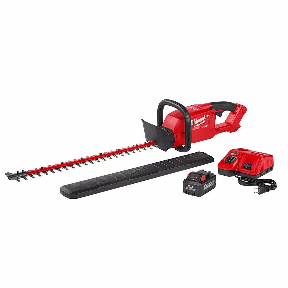Trimmers Milwaukee M18 FUEL 24 In. 18-Volt Lithium-Ion Brushless Cordless Hedge Trimmer Kit With 8.0 Ah Battery And Rapid Charger 1 Trimmers Milwaukee M18 FUEL 24 In. 18-Volt Lithium-Ion Brushless Cordless Hedge Trimmer Kit With 8.0 Ah Battery And Rapid Charger