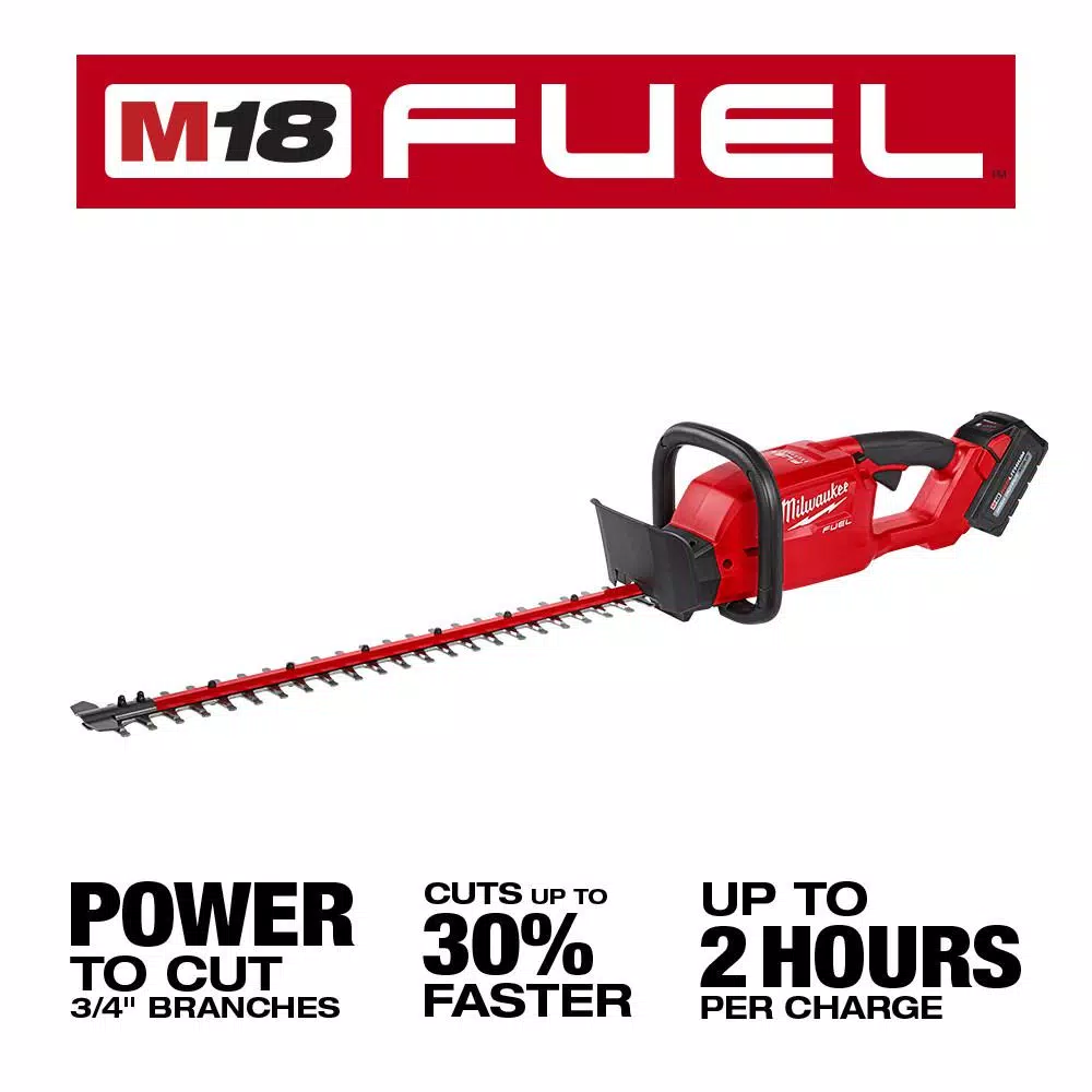 Trimmers Milwaukee M18 FUEL 24 In. 18-Volt Lithium-Ion Brushless Cordless Hedge Trimmer Kit With 8.0 Ah Battery And Rapid Charger 4 Trimmers Milwaukee M18 FUEL 24 In. 18-Volt Lithium-Ion Brushless Cordless Hedge Trimmer Kit With 8.0 Ah Battery And Rapid Charger - Image 4
