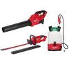 Leaf Blowers Milwaukee M18 FUEL 120 MPH 450 CFM 18-Volt Lithium-Ion Brushless Cordless Handheld Blower/Hedge Trimmer And Sprayer Kit