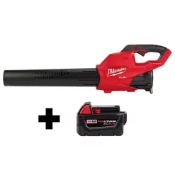 Leaf Blowers Milwaukee M18 FUEL 120 MPH 450 CFM 18-Volt Lithium-Ion Brushless Cordless Handheld Blower W/ M18 5.0Ah Battery