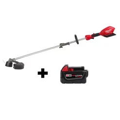 Trimmers Milwaukee M18 FUEL 18-Volt Lithium-Ion Cordless Brushless String Grass Trimmer W/ Attachment Capability W/ M18 5.0Ah Battery
