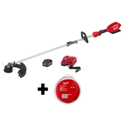 Trimmers Milwaukee M18 FUEL 18-Volt Lithium-Ion Brushless Cordless String Trimmer With Quik-Lok Attachment Capability, 250 Ft. Trimmer Line