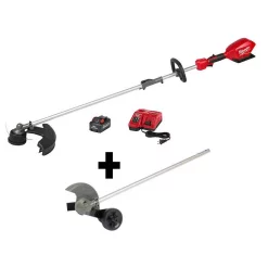 Trimmers Milwaukee M18 FUEL 18-Volt Lithium-Ion Brushless Cordless String Trimmer Kit With M18 FUEL Edger Attachment