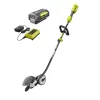 Trimmers RYOBI Expand-It 40-Volt Lithium-Ion Cordless Attachment Capable Edger, 4 Ah Battery And Charger Included