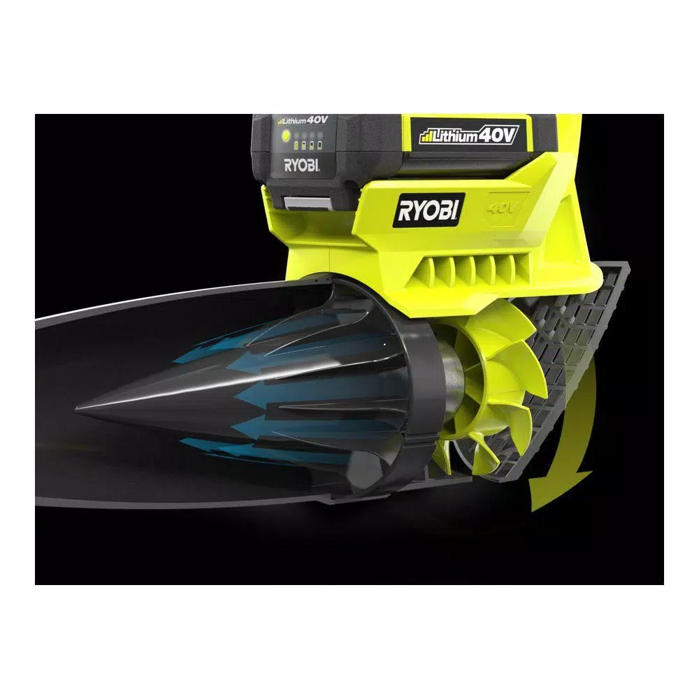 Leaf Blowers RYOBI 155 MPH 300 CFM 40-Volt Lithium-Ion Cordless Battery Jet Fan Leaf Blower (Tool Only) - Image 12