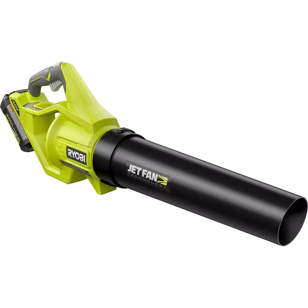 Leaf Blowers RYOBI Reconditioned 110 MPH 500 CFM 40-Volt Lithium-Ion Cordless Variable-Speed Jet Fan Leaf Blower, 4.0Ah Battery And Charger 4 Leaf Blowers RYOBI Reconditioned 110 MPH 500 CFM 40-Volt Lithium-Ion Cordless Variable-Speed Jet Fan Leaf Blower, 4.0Ah Battery And Charger - Image 4