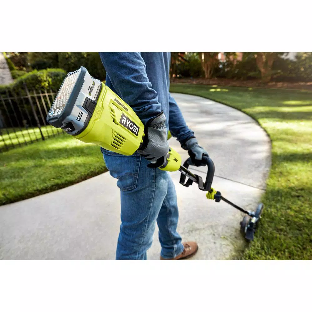 Trimmers RYOBI ONE+ 18-Volt Cordless Attachment Capable Brushless String Trimmer With Edger Attachment 4.0 Ah Battery, Charger Included - Image 5