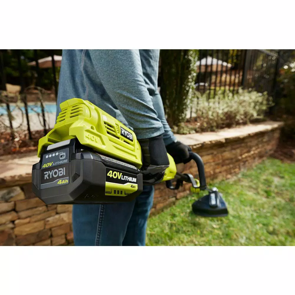 Trimmers RYOBI 40-Volt X Lithium-Ion Cordless Attachment Capable String Trimmer And 40-Volt Lithium-Ion Cordless Blower (Tools-Only) - Image 4
