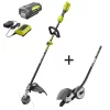 Trimmers RYOBI 40-Volt Lithium-Ion Cordless Attachment Capable Trimmer/Edger – 4.0 Ah Battery And Charger Included