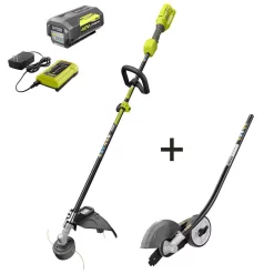 Trimmers RYOBI 40-Volt Lithium-Ion Cordless Attachment Capable Trimmer/Edger – 4.0 Ah Battery And Charger Included