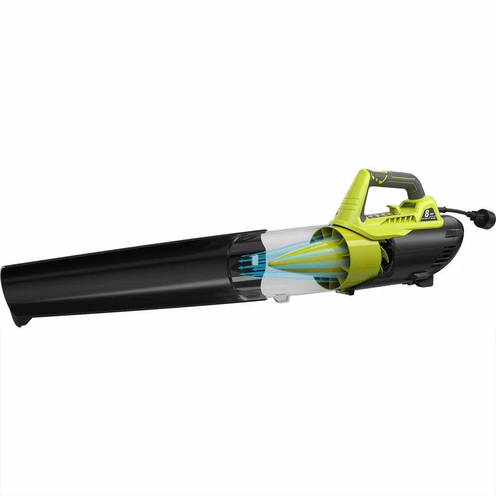 Leaf Blowers RYOBI Reconditioned 135 MPH 440 CFM 8 Amp Electric Jet Fan Blower - Image 6