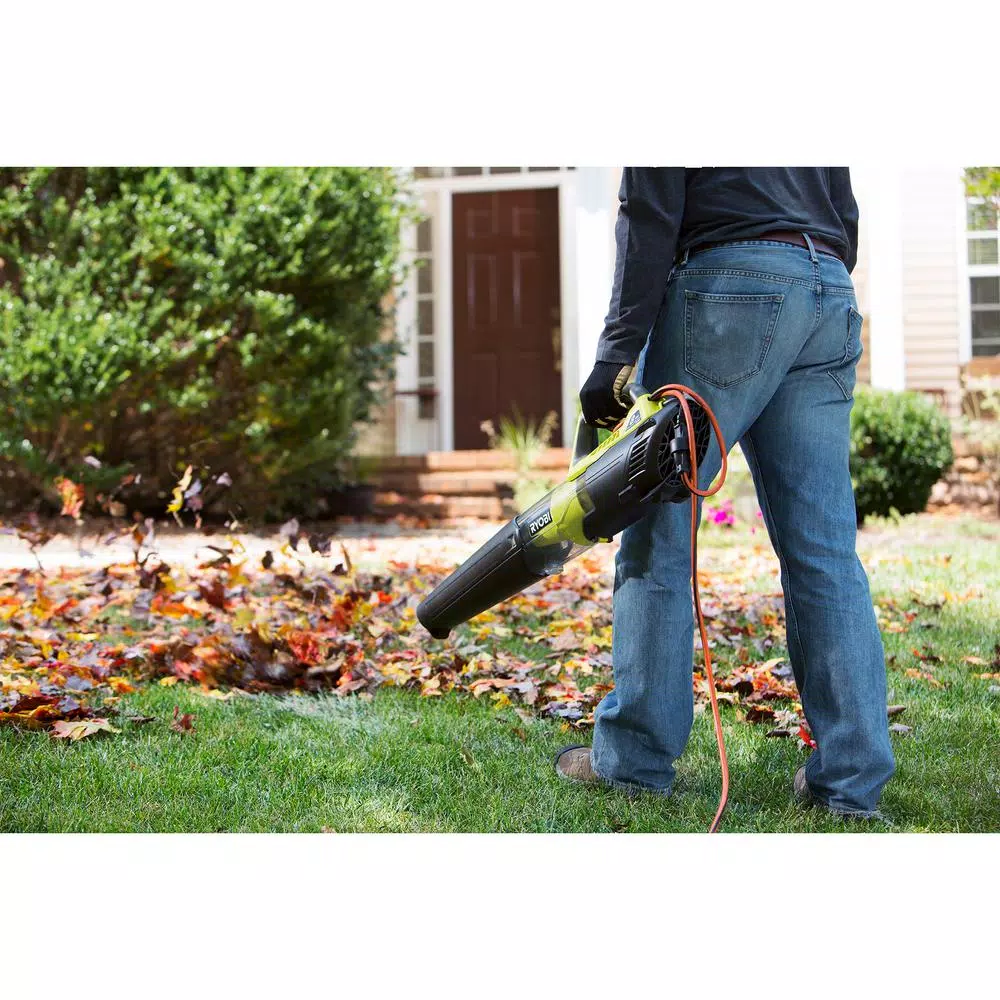 Leaf Blowers RYOBI Reconditioned 135 MPH 440 CFM 8 Amp Electric Jet Fan Blower - Image 7