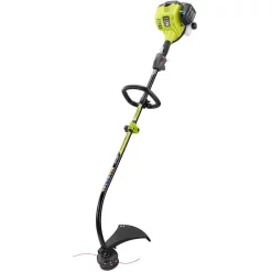 Trimmers RYOBI 25cc 2-Cycle Attachment Capable Full Crank Curved Shaft Gas String Trimmer