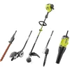 Trimmers RYOBI 25 Cc Gas 2-Cycle Attachment Capable Full Crank Straight Shaft String Trimmer And Ultimate Attachment Kit