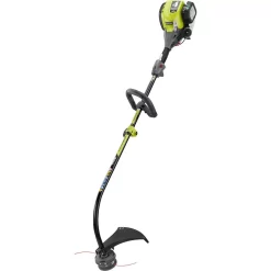 Trimmers RYOBI 4-Cycle 30cc Attachment Capable Curved Shaft Gas Trimmer