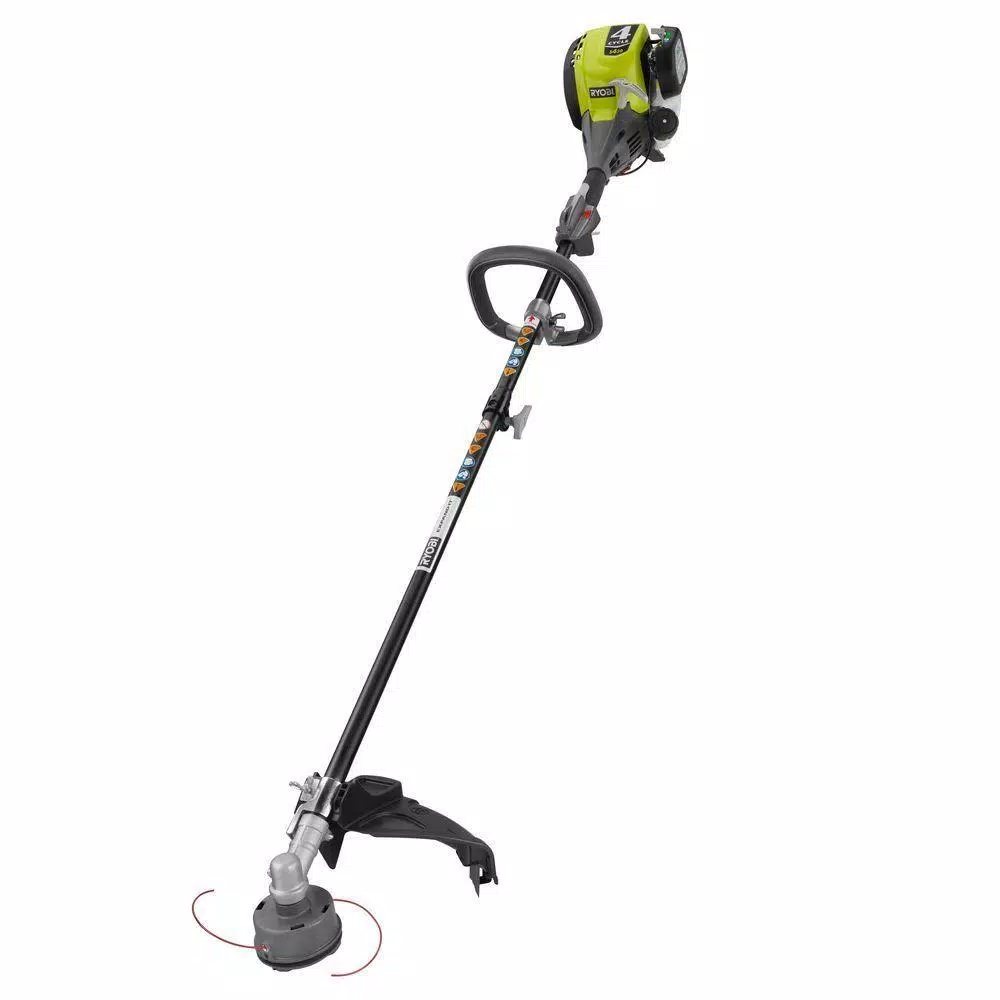 Trimmers RYOBI Reconditioned 4-Cycle 30cc Attachment Capable Straight Shaft Gas Trimmer