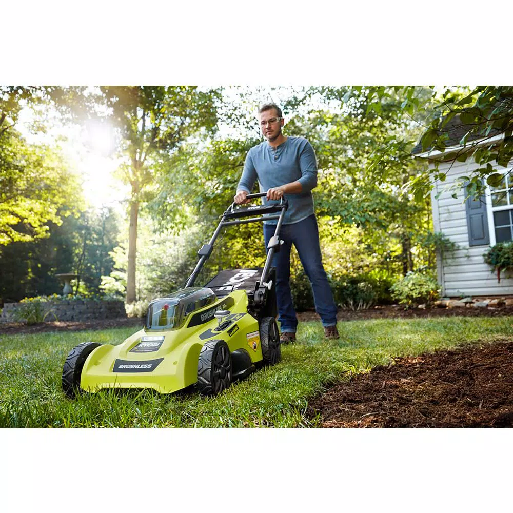 Lawn Mowers RYOBI 20 In. 40-Volt Brushless Lithium-Ion Cordless Battery Walk Behind Push Lawn Mower 6.0 Ah Battery/Charger Included - Image 14